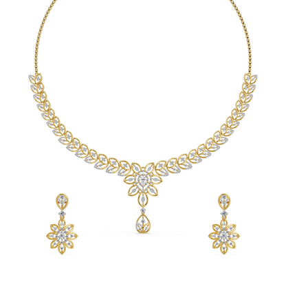 The Garden of Glow Lab Grown Diamond Necklace Set - front view