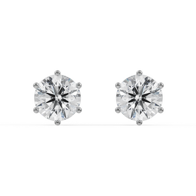 3 CT Versatile Lab Grown Diamond Solitaire Studs