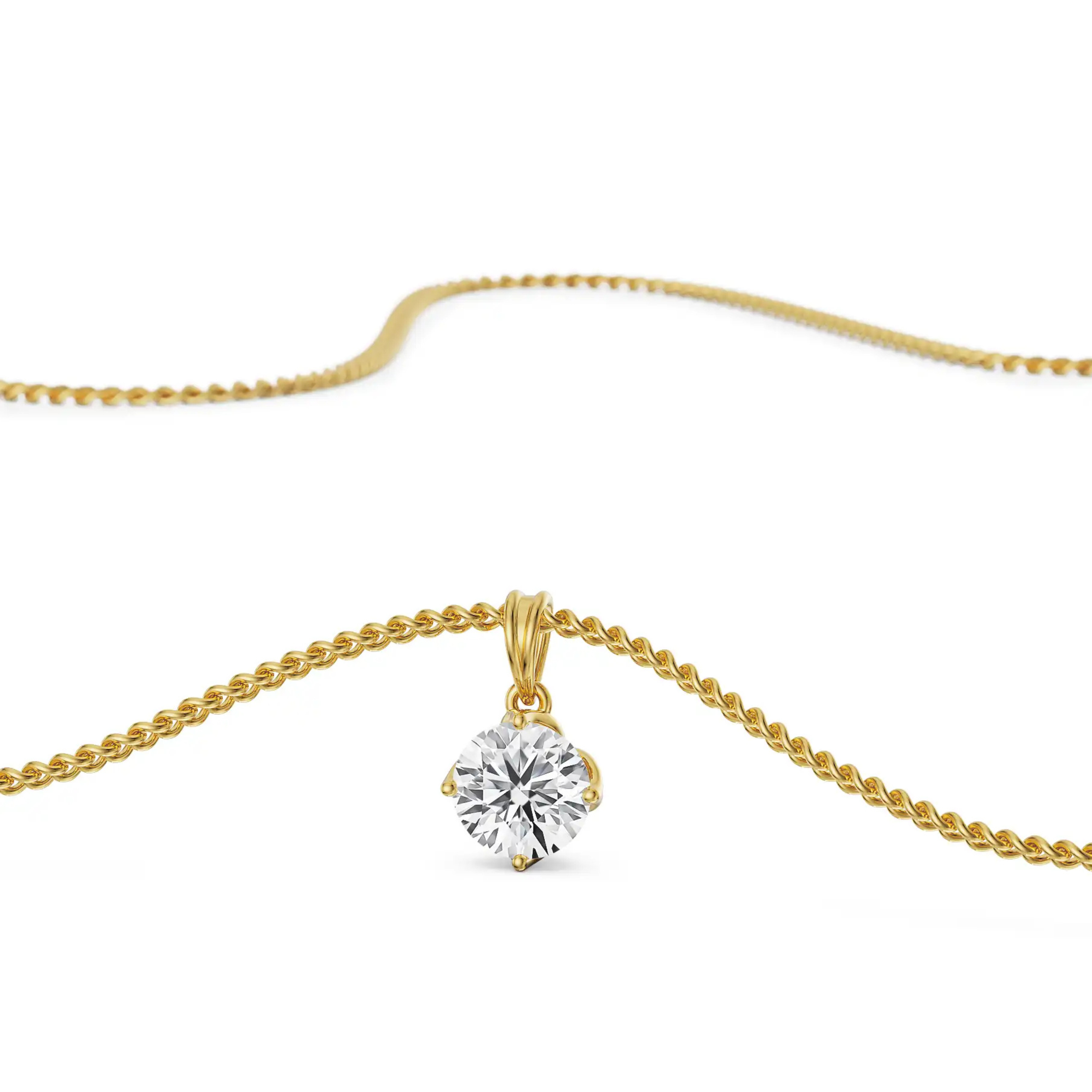 Rihana Lab Grown Diamond Pendant - top view