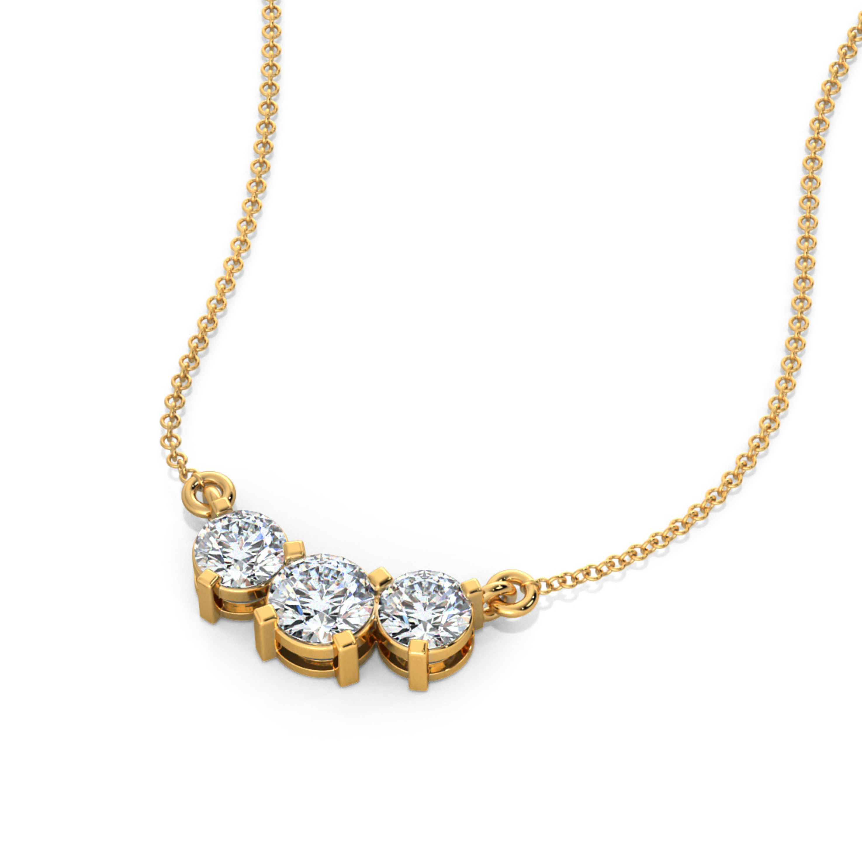 Triya Solitaire Lab Grown Diamond Necklace_in-stock