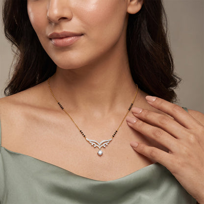 Vaidehi Hearts & Arrows Lab Grown Diamond Mangalsutra