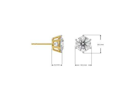 2 CT Versatile Lab Grown Diamond Solitaire Studs_in-stock