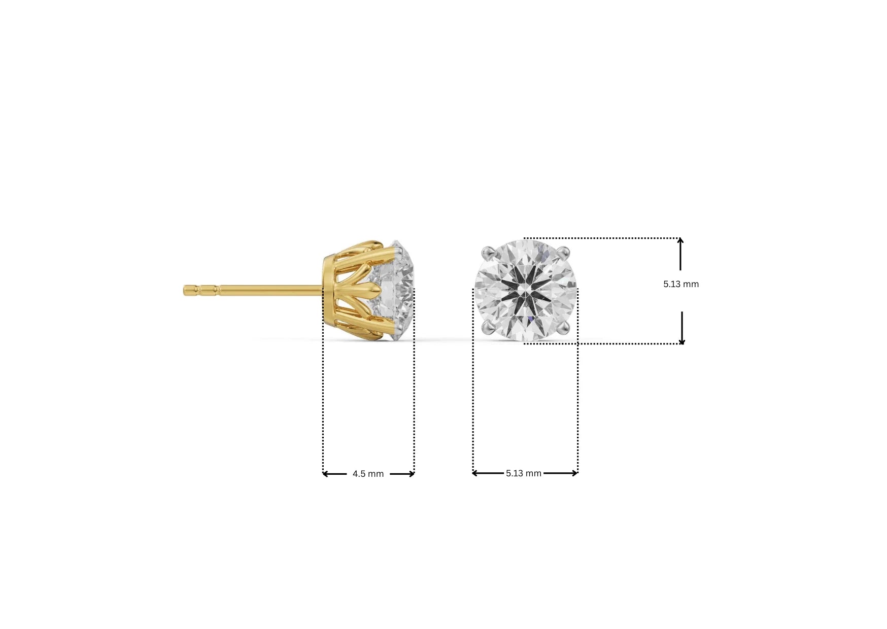 0 5 CT Classic Round Lab Diamond Studs_in-stock