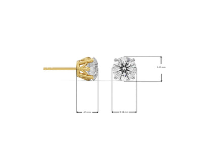 0 5 CT Classic Round Lab Diamond Studs_in-stock
