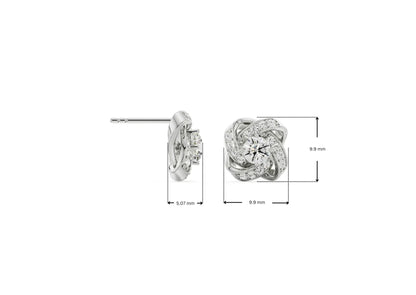 Dimension Guide for Twirl Sparkle Lab Grown Diamond Studs