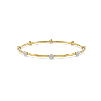 Mihika Lab Grown Diamond Bangle - front view in 9KT