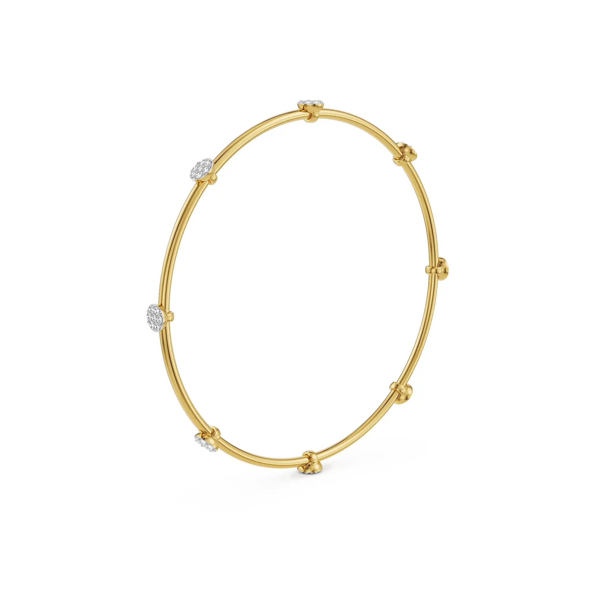 Mihika Lab Grown Diamond Bangle - side view