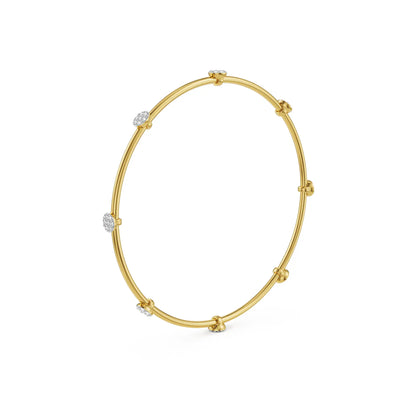 Mihika Lab Grown Diamond Bangle - side view