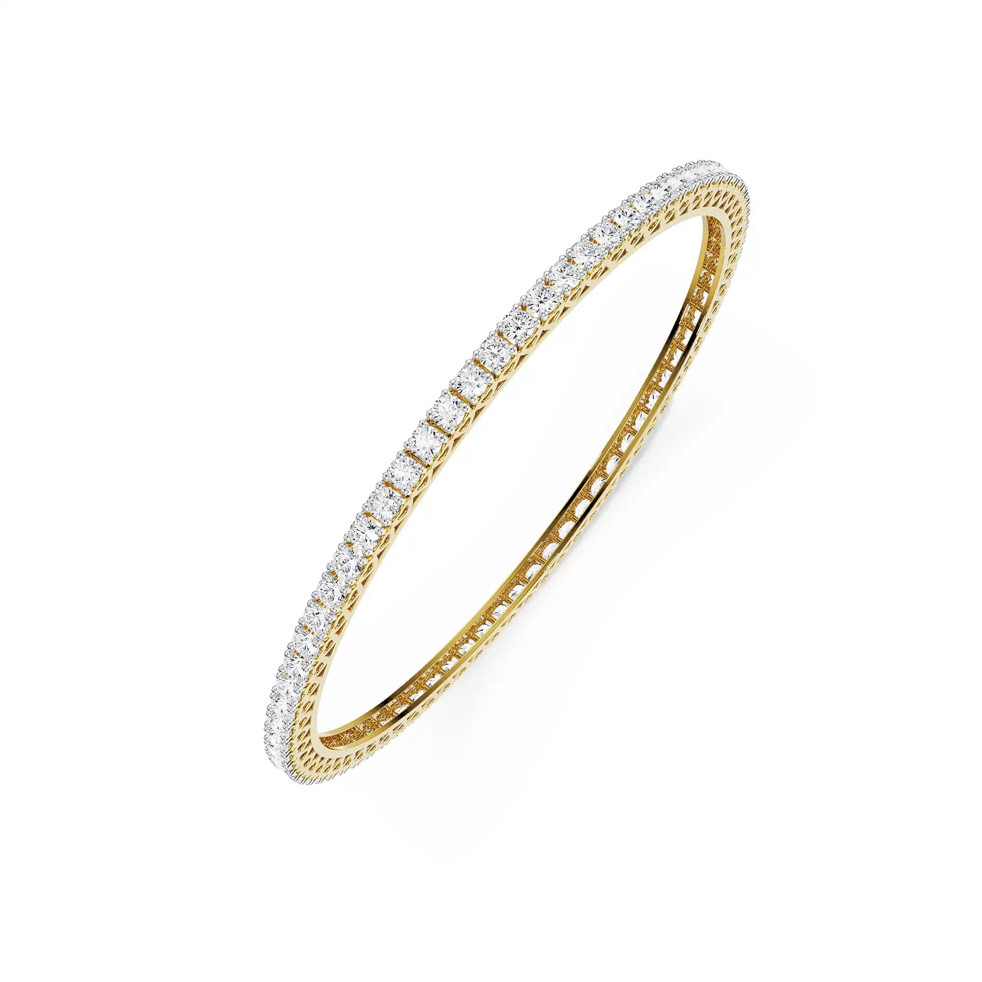 Classic Charm Lab Grown Diamond Bangle - top view
