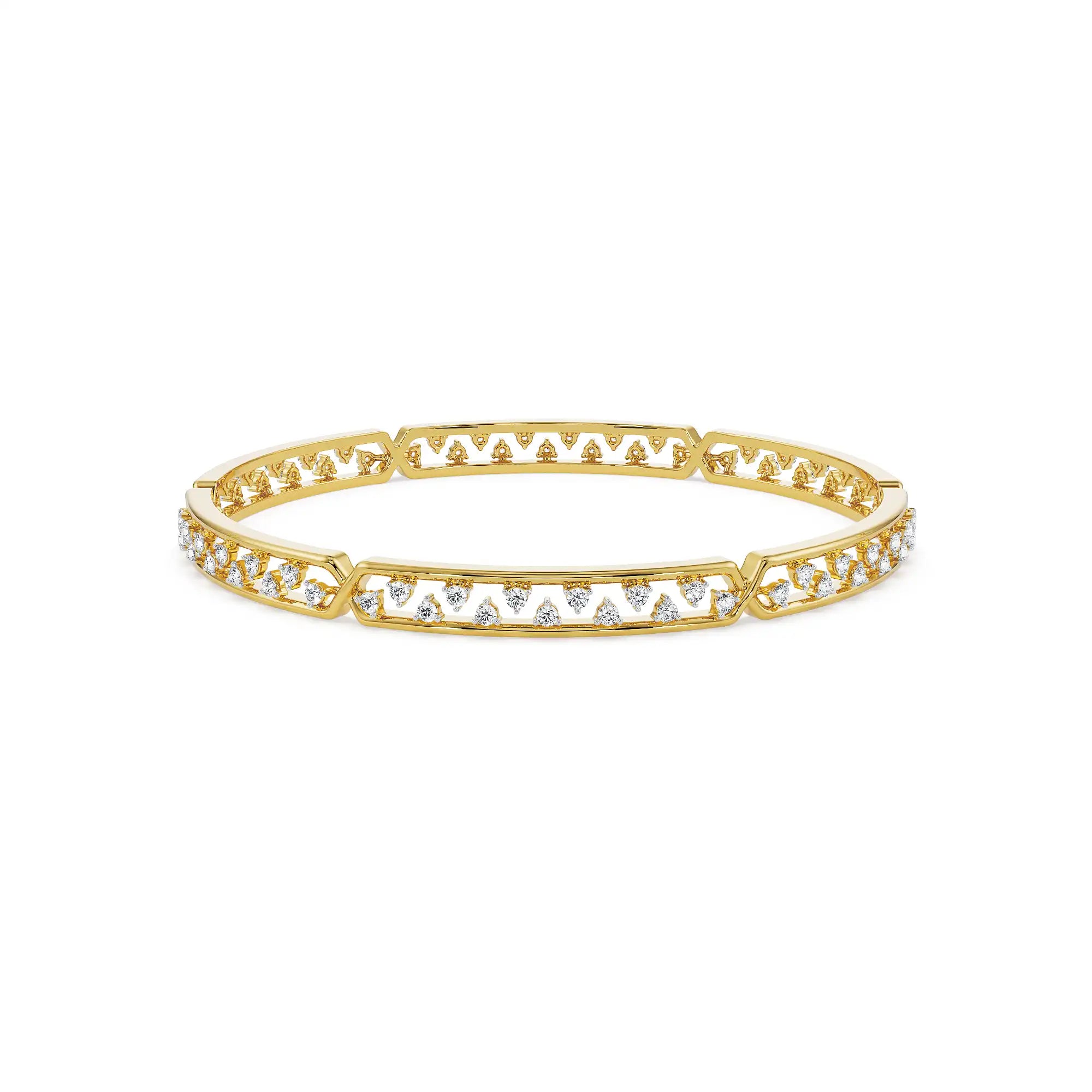 Eve Luxe Lab Grown Diamond Bangle - front view