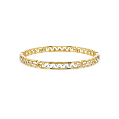 Eve Luxe Lab Grown Diamond Bangle - front view