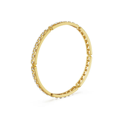 Eve Luxe Lab Grown Diamond Bangle - side view