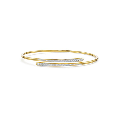 Sparkling Twist Lab Grown Diamond Bangle - front view