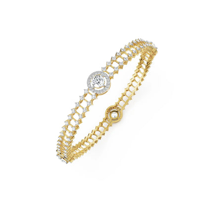 Royal Halo Lab Grown Diamond Bangle - top view