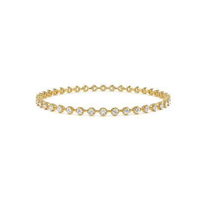 Aurora Glow Lab Grown Diamond Bangle - front view