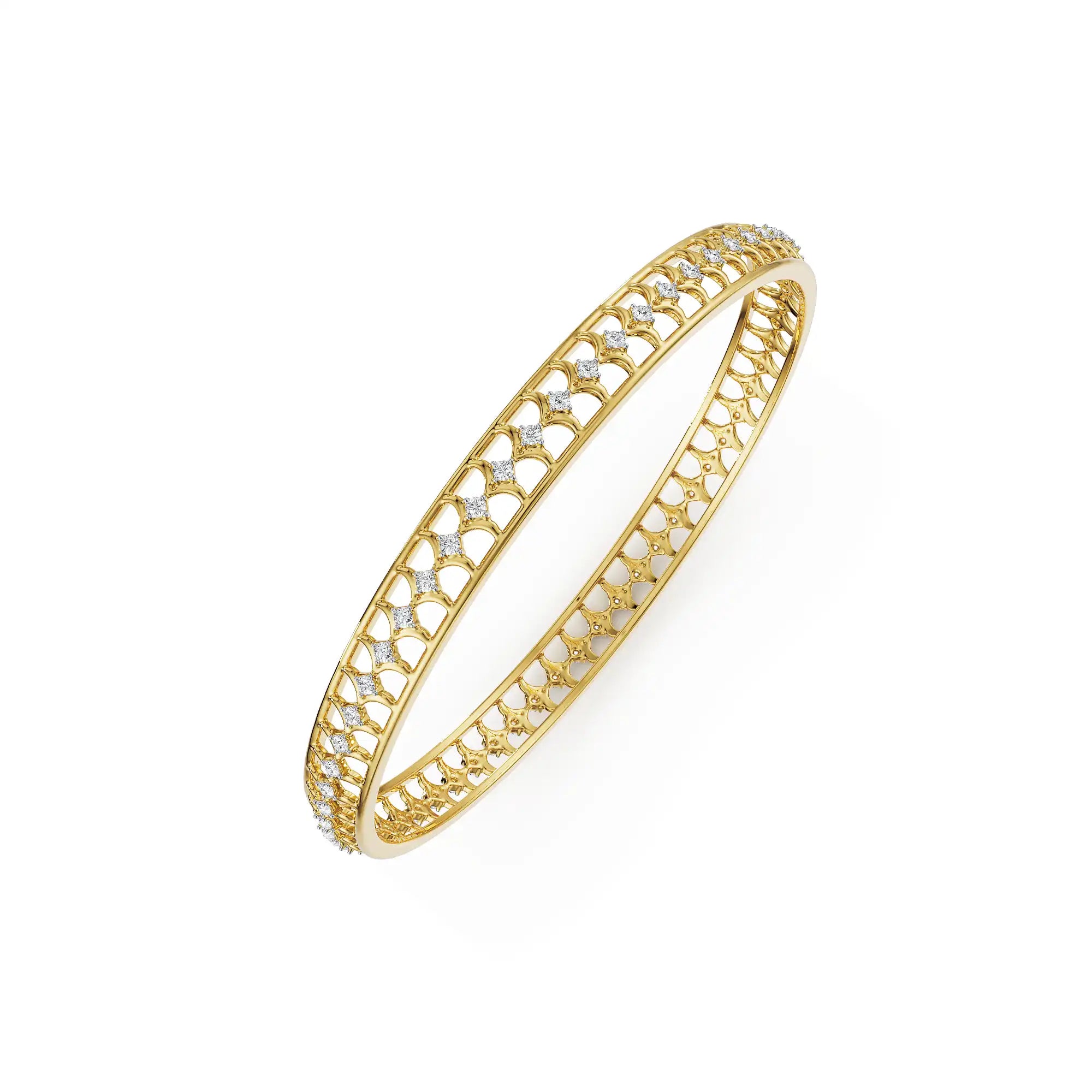 Tiana Timeless Lab Grown Diamond Bangle - top view