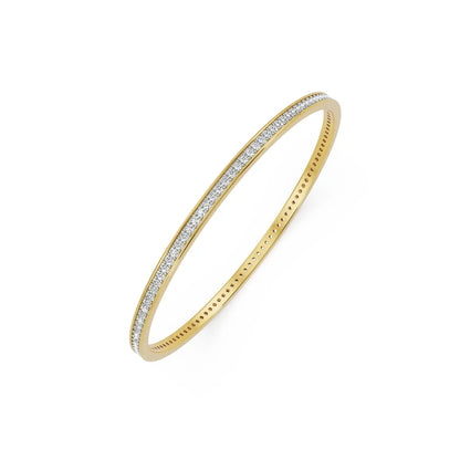 Amber Lab Grown Diamond Bangle - top view