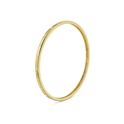 Starlight Row Lab Grown Diamond Bangle - side view