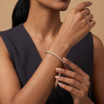 Serene Sleek Lab Grown Diamond Bangle