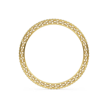 Golden Glimmer Lab Grown Diamond Bangle - back view