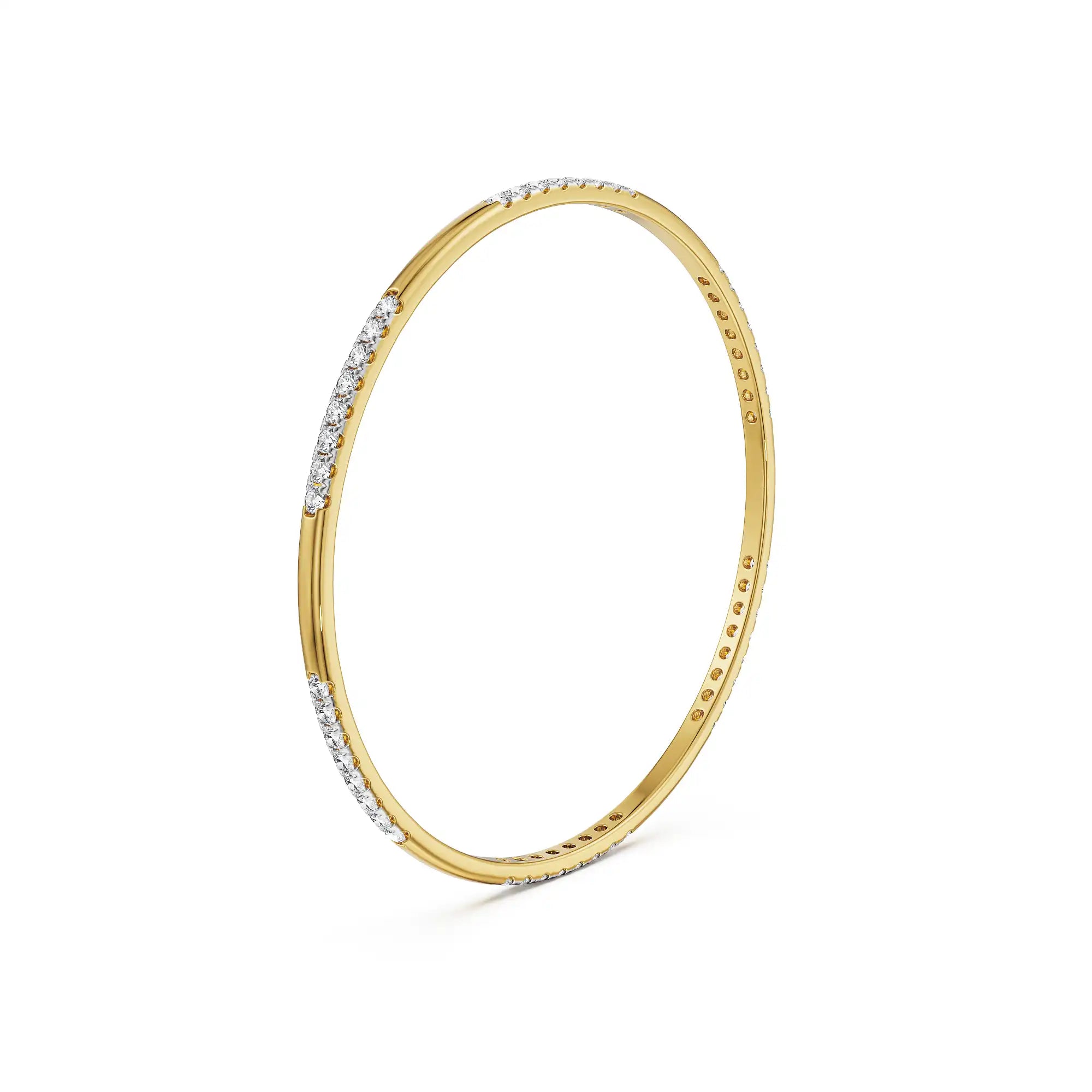 Mystic Lab Grown Diamond Bangle - side view