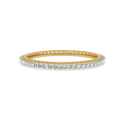 Celest Regal Lab Grown Diamond Bangle - front view in 9KT