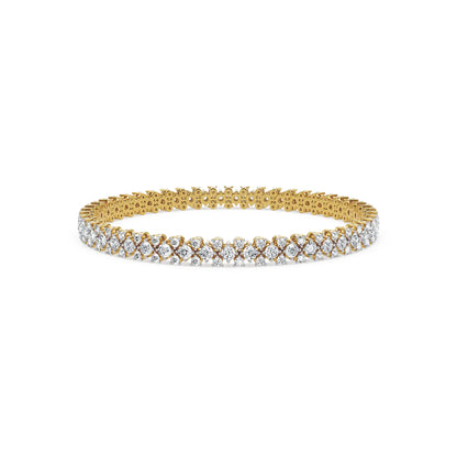 Lavanya Lab Grown Diamond Bangle - front view in 9KT
