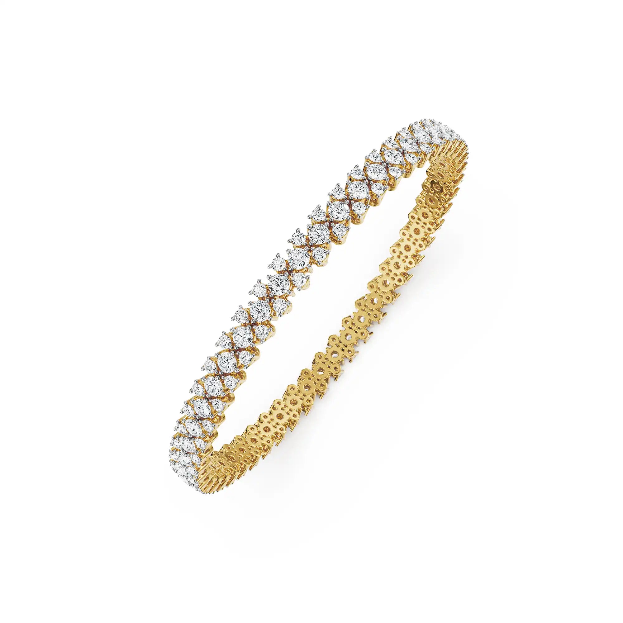 Lavanya Lab Grown Diamond Bangle - top view