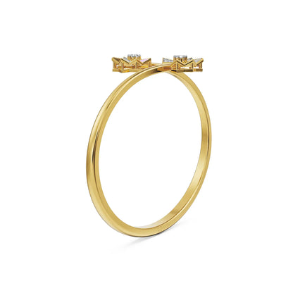 Lilac Prism Lab Grown Diamond Bangle - back view