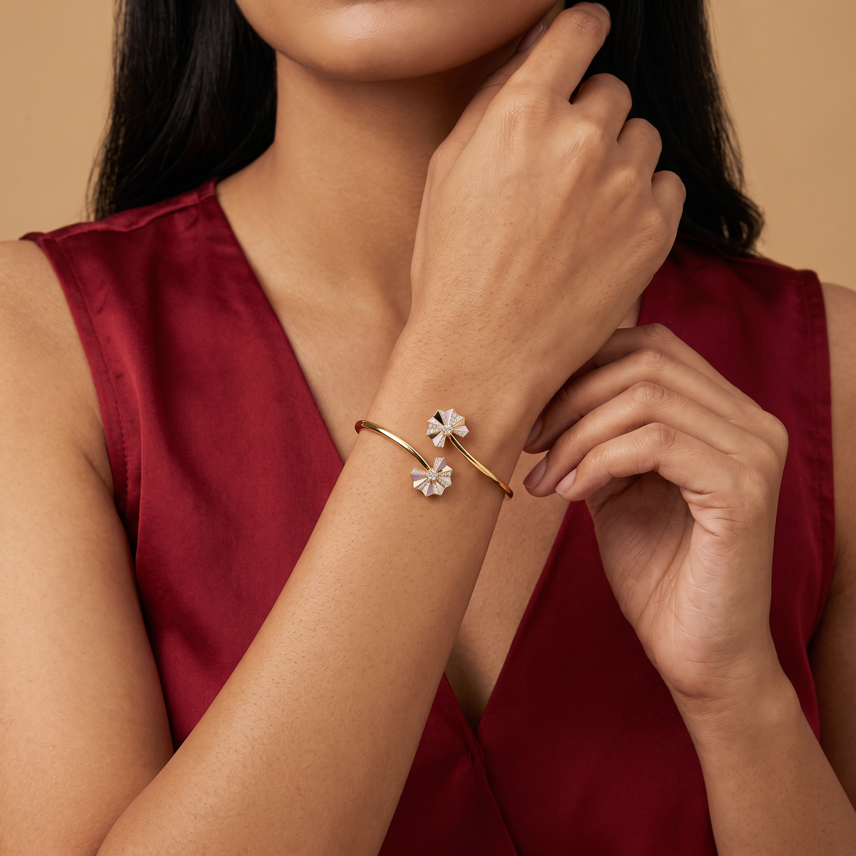 Lilac Prism Lab Grown Diamond Bangle