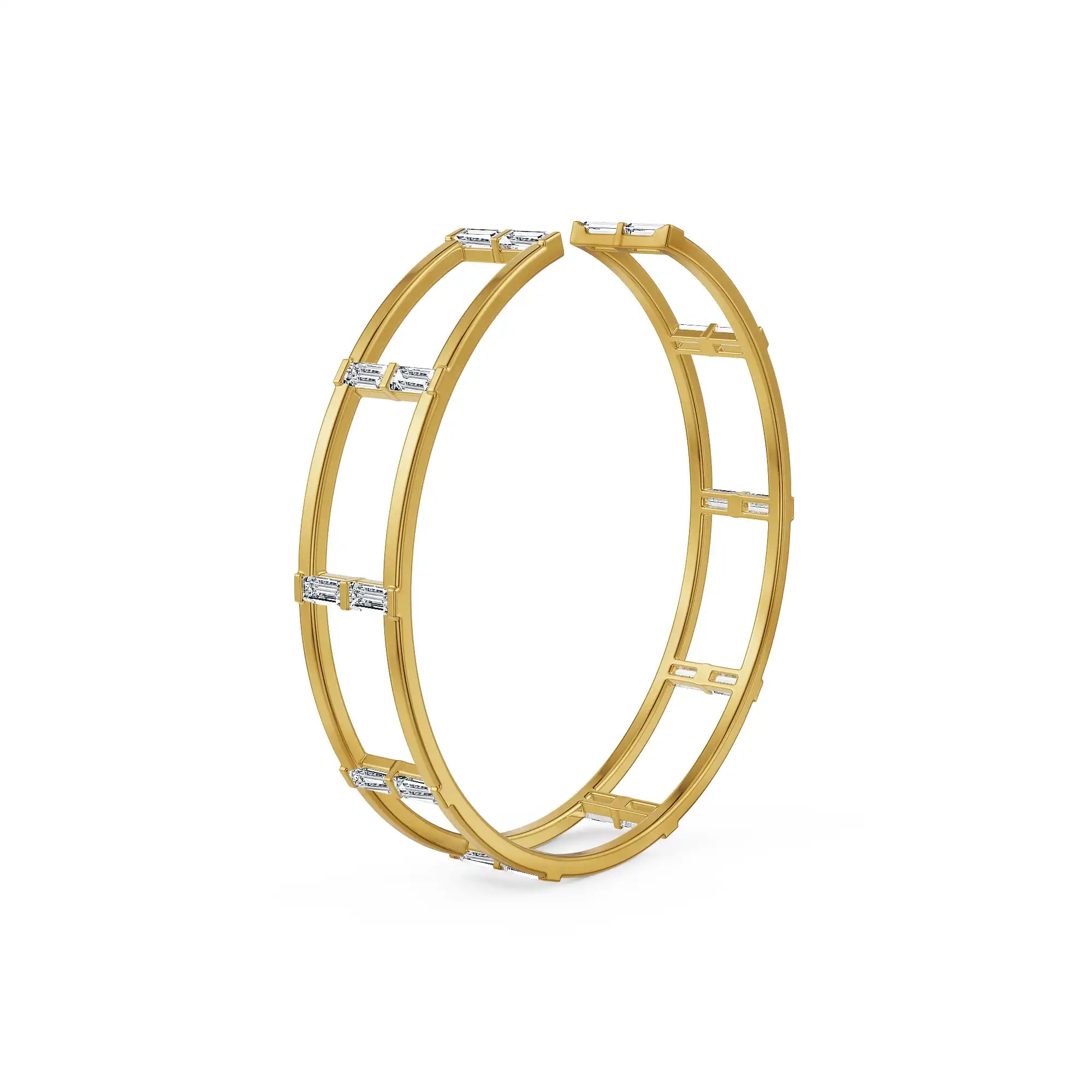 Linear Luxe Lab Grown Diamond Bangle