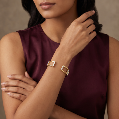 Linear Luxe Lab Grown Diamond Bangle