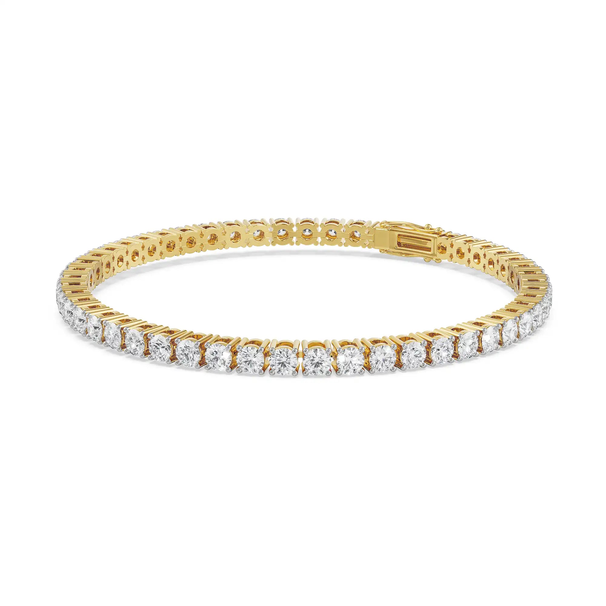 Glimmering Diamond Tennis Bracelet front View in 9KT