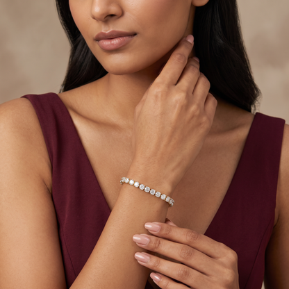 Glimmering Lab Grown Diamond Tennis Bracelet