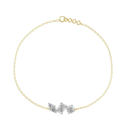 Three Stone Diamond Bracelet prospective View