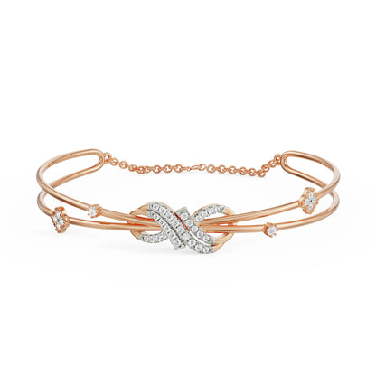 Zelda Infinity Lab Grown Diamond Bracelet - front view in 9KT