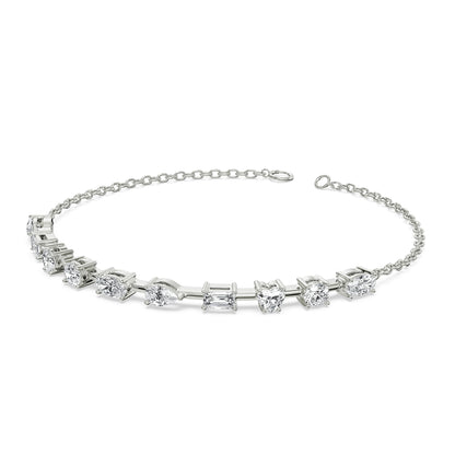 Multi Diamond Tennis Bracelet Right View