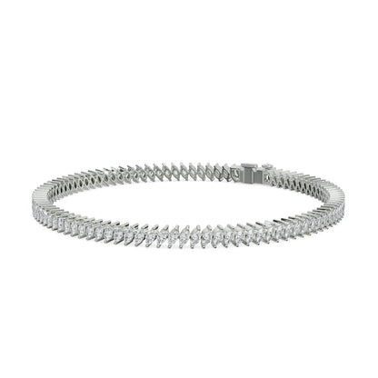 Marquise Cocktail Lab Grown Diamond Bracelet - front view
