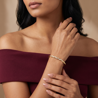 Sloane Dainty Round Lab Grown Diamond Bracelet