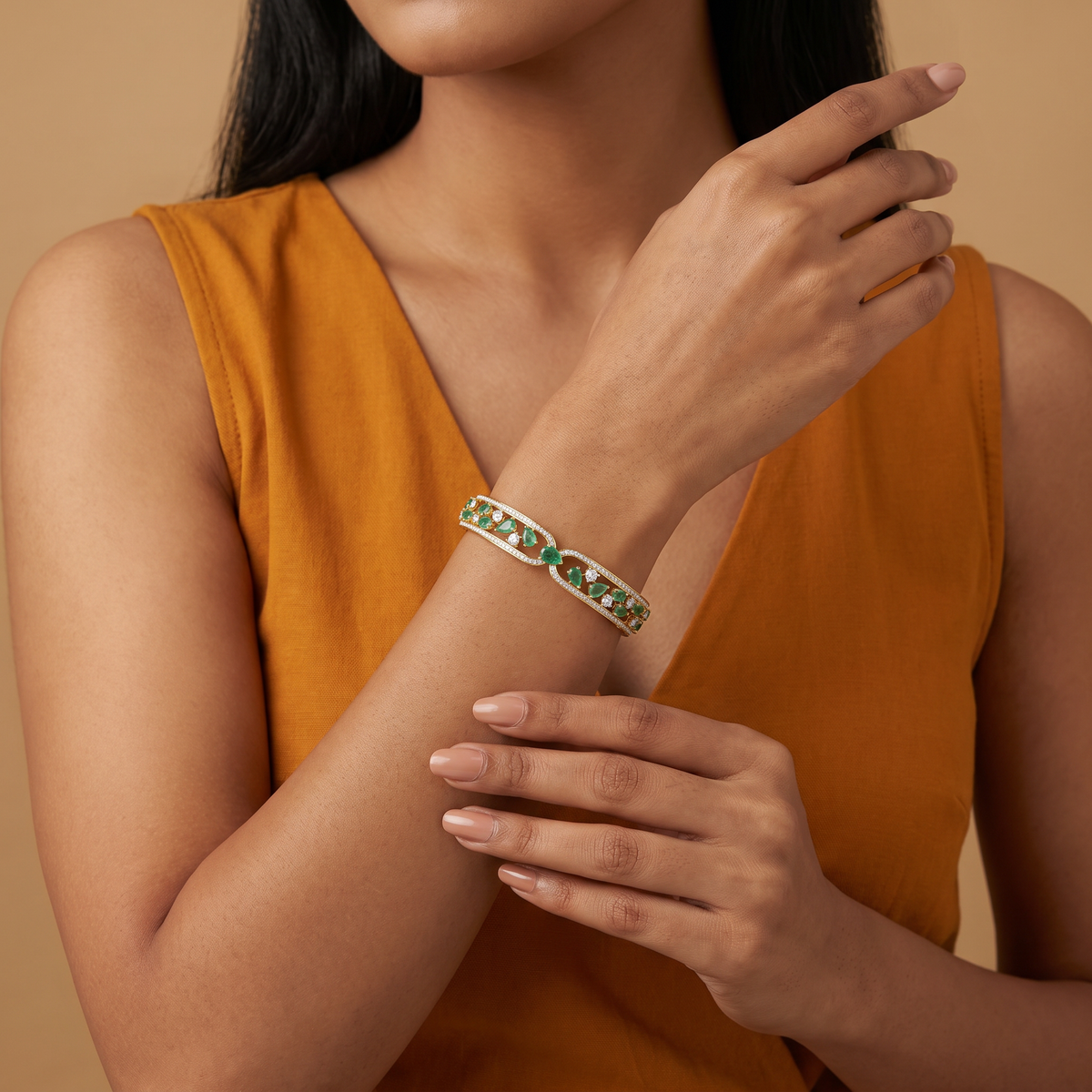 Tracy Emerald Lab Grown Diamond Bracelet