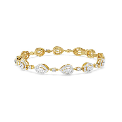 Multi Stone Diamond Bracelet front view