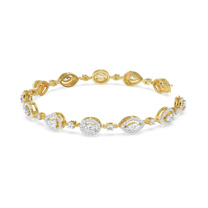 Multi Stone Diamond Bracelet Front view