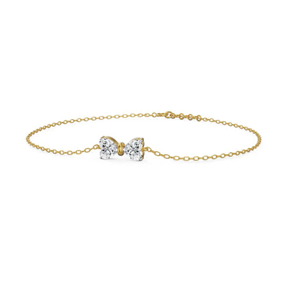 Beloved Bow Lab Grown Diamond Bracelet - side view