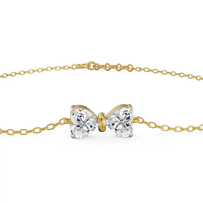 Beloved Bow Lab Grown Diamond Bracelet - front view