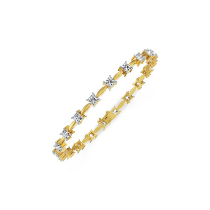 25 Pointer Princess Lab Grown Diamond Bracelet - top view