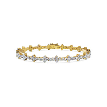 Starglow Lab Grown Diamond Bracelet - front view in 9KT