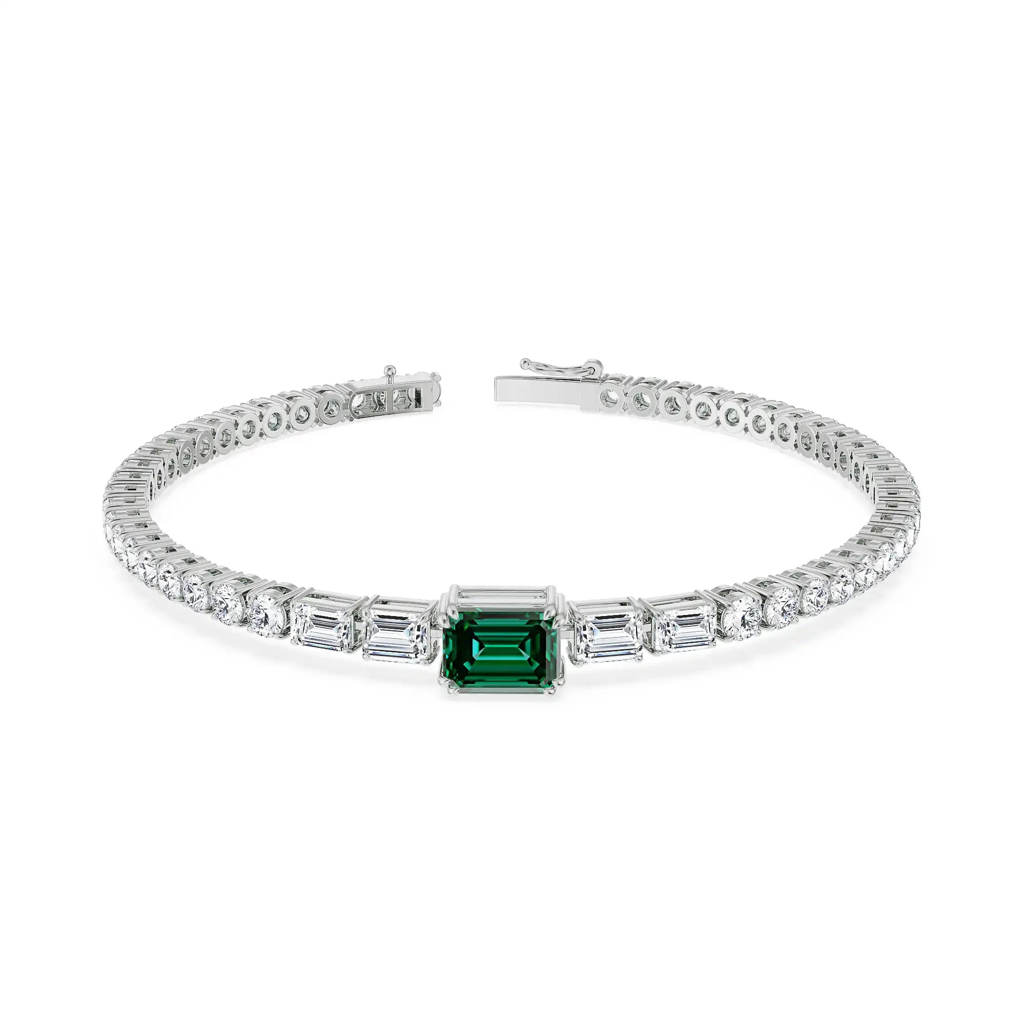 Nina Emerald Lab Diamond Bracelet_in-stock
