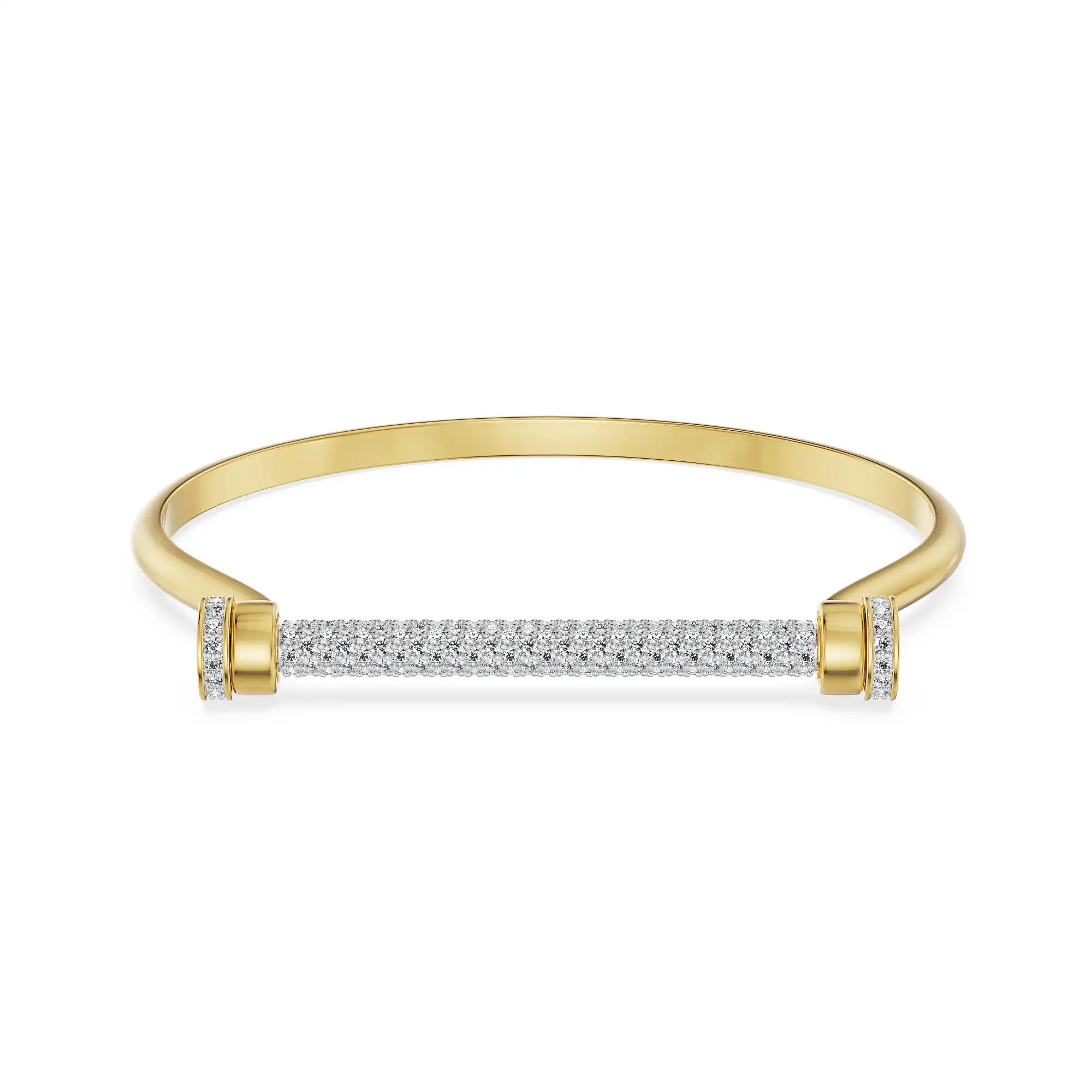 Orbit Glow Lab Grown Diamond Bracelet - front view in 9KT