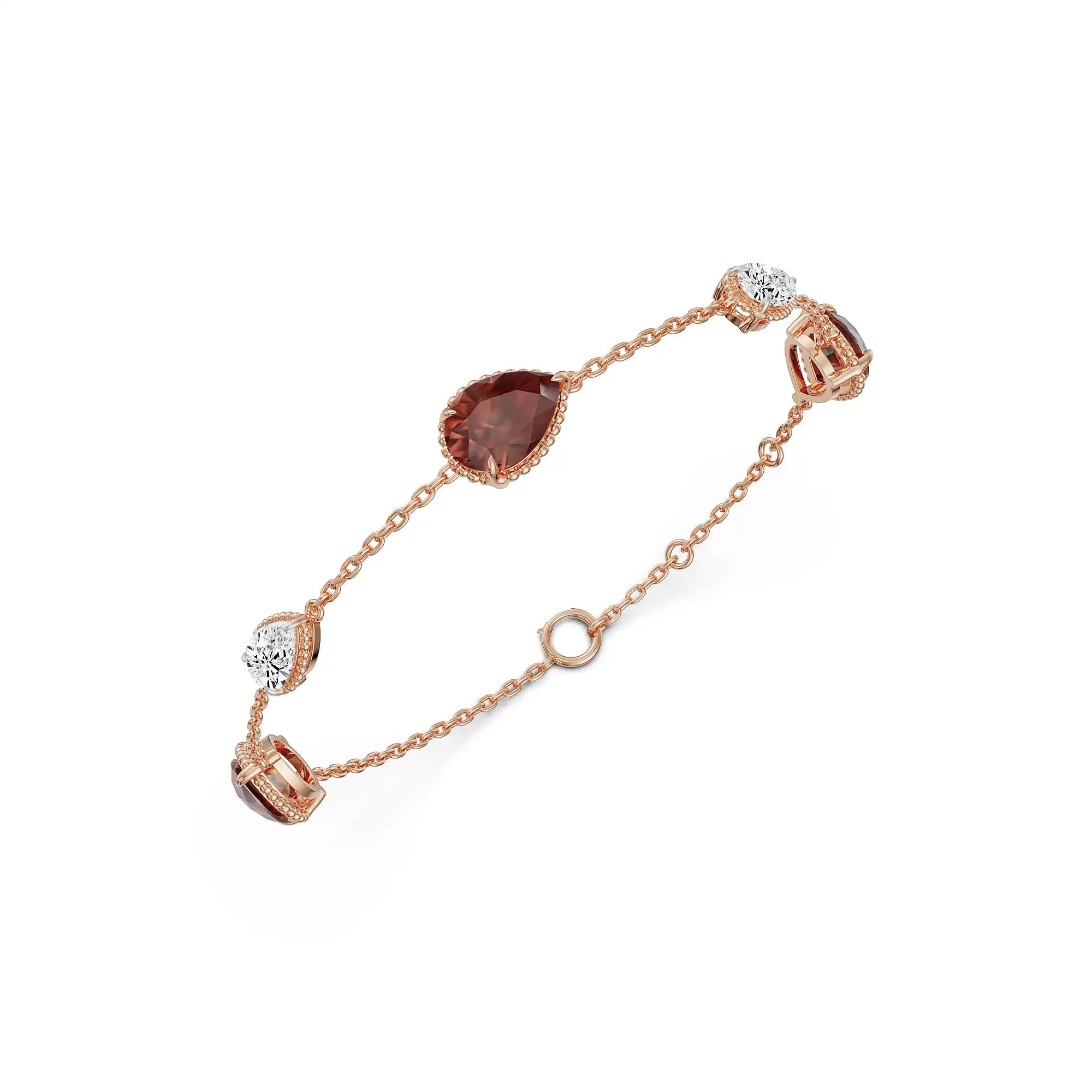 Ruby Rain Lab Grown Diamond Bracelet - top view