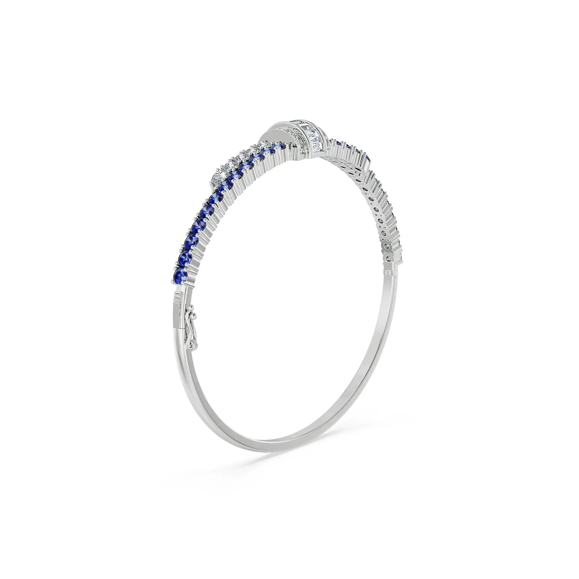 Sapphire Grace Lab Grown Diamond Bracelet - back view